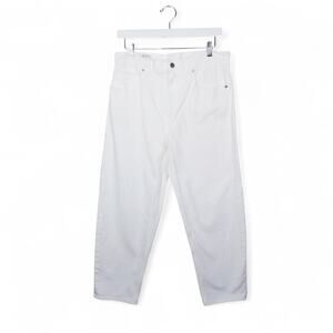 GAP Barrel Jeans High Rise 100% Cotton White - Size 29 8R
